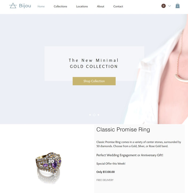 completed wix website