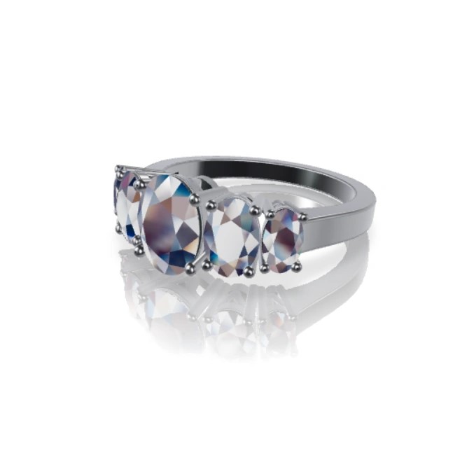 3D model of a silver ring